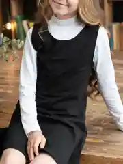 Черный школьный сарафан для девочки Утенок