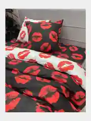 Постельное белье, 1,5 сп, 2 спальное, евро, семейное, бязь ivSubelIa "Поцелуи", 70 x 70