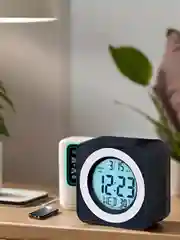 Черный часы-будильник Perfeo "Bob", (PF-F3616) время, температура