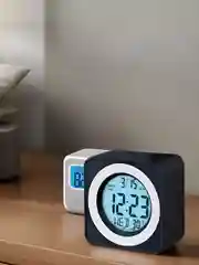 Черный часы-будильник Perfeo "Bob", (PF-F3616) время, температура