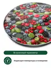 Зеленый весы кухонные электронные MARTA MT-1640 / Индикатор температуры/ сенсор/ ягодный микс