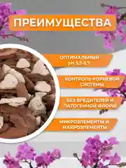 Грунт для маленьких и карликовых орхидей из галтованной коры сосны и пеностекла 3 л