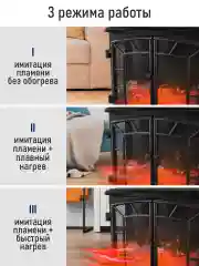 Черный камин электрический STINGRAY ST-FP4203A Пульт дистанционного управления черный