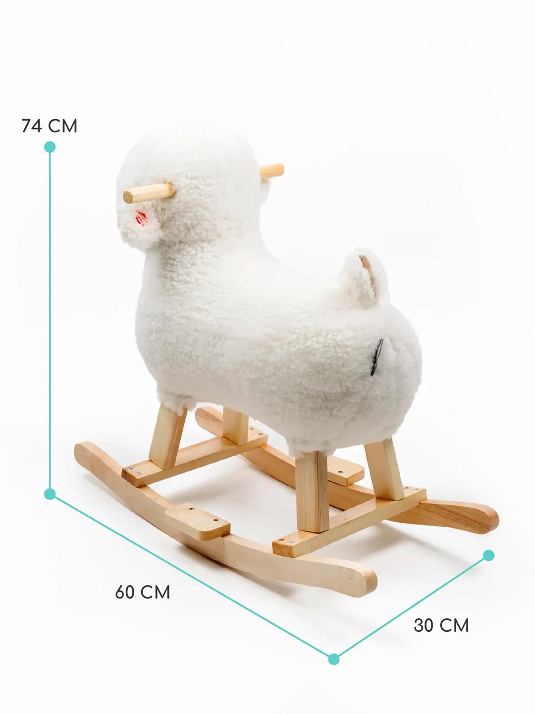 Качалка Овечка AMAROBABY (Dolly), белый, 65х34х60 см