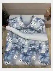 Постельное белье 1,5 сп / 2 спальное / евро/ семейный Бязь ivSubelIa "Космея", 70x70
