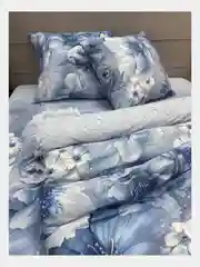 Постельное белье 1,5 сп / 2 спальное / евро/ семейный Бязь ivSubelIa "Космея", 70x70