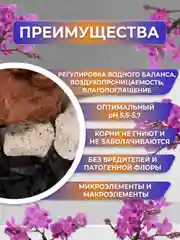Грунт для орхидей из галтованной коры сосны, пеностекла + древесный уголь 3 л
