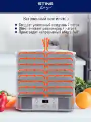 Белый электросушилка STINGRAY ST-FD700C 10 поддонов/ белый жемчуг