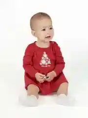 Зеленый боди-платье ясельное новогоднее, Утенок
