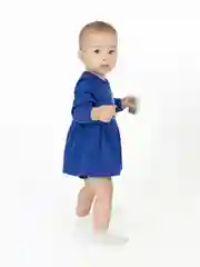 Синий боди-платье ясельное новогоднее, Утенок