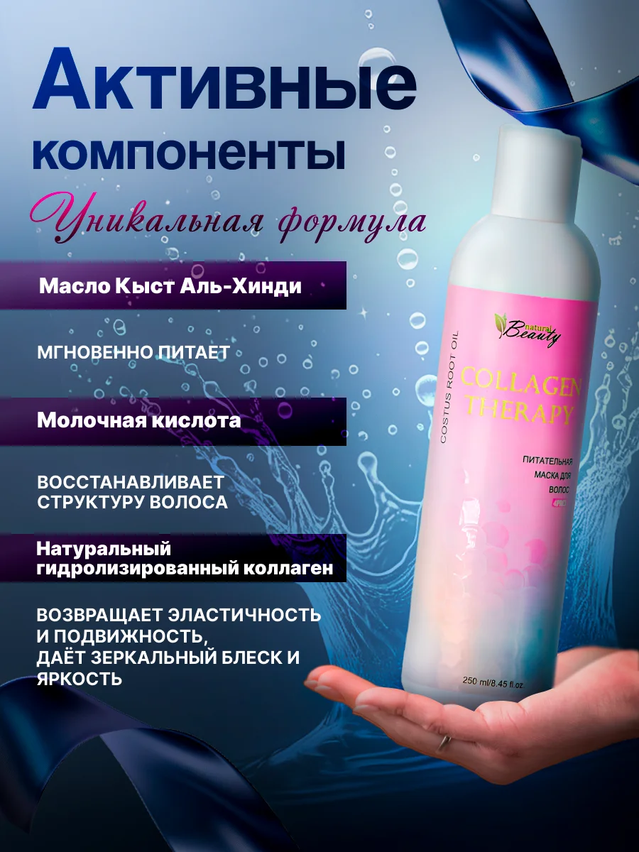 Питательная маска для волос Collagen therapy, 250 мл