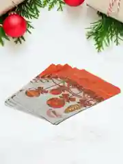 Вишнёвый пакет подарочный новогодний пакетик