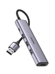 Хаб UGREEN CM473 (20805) USB 3.0 to 4*USB 3.0 Hub. Цвет: серый космос