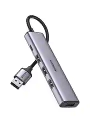 Серый хаб UGREEN CM473 (20805) USB 3.0 to 4*USB 3.0 Hub. Цвет: серый космос