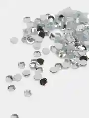 Серебряный стразы для дизайна в коробке? 1,5мм, около 3000шт., акрил