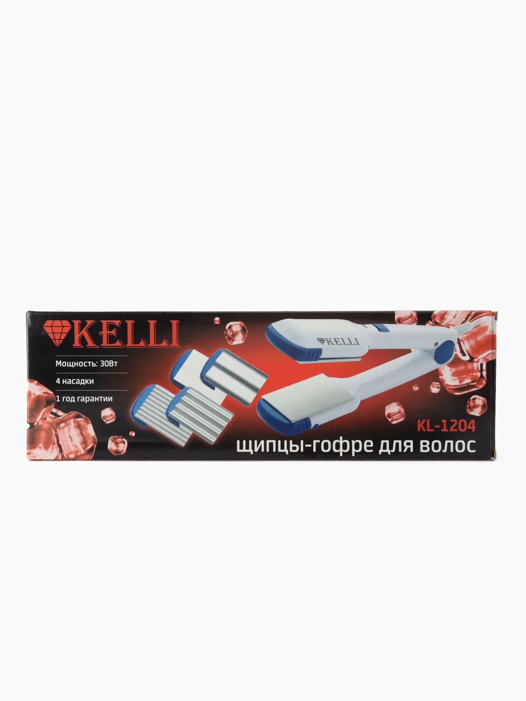 Утюжок для волос, выпрямитель KELLI KL-1204, гофре, 25 Вт