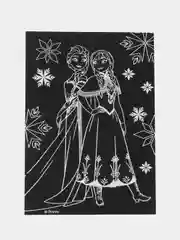 Гравюра детская, 2 штуки, со стекой, Холодное сердце