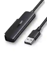 Черный конвертер UGREEN CM321 (70609) USB-A to 2.5-Inch SATA Converter. Длина 50 см. Цвет: черный