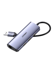 Адаптер UGREEN CM252 (60718) USB-C to 3 x USB 3.0+RJ45+Micro USB Multifunction Adapter.