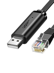 Кабель UGREEN CM204 (50773) USB-A to RJ45 Console Cable. Длина: 1,5м. Цвет: черный