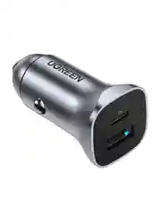 Серый автомобильное зарядное устройство UGREEN CD130 (40858) USB-C PD+USB-A QC 30W  + SCP225W