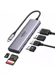 Серый адаптер UGREEN CM511 (60383) USB-C Multifunction Adapter. Цвет: серый космос