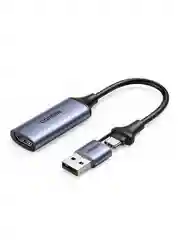 Серый внешняя карта видеозахвата UGREEN CM489 (40189) USB 1080P Video Capture Device.