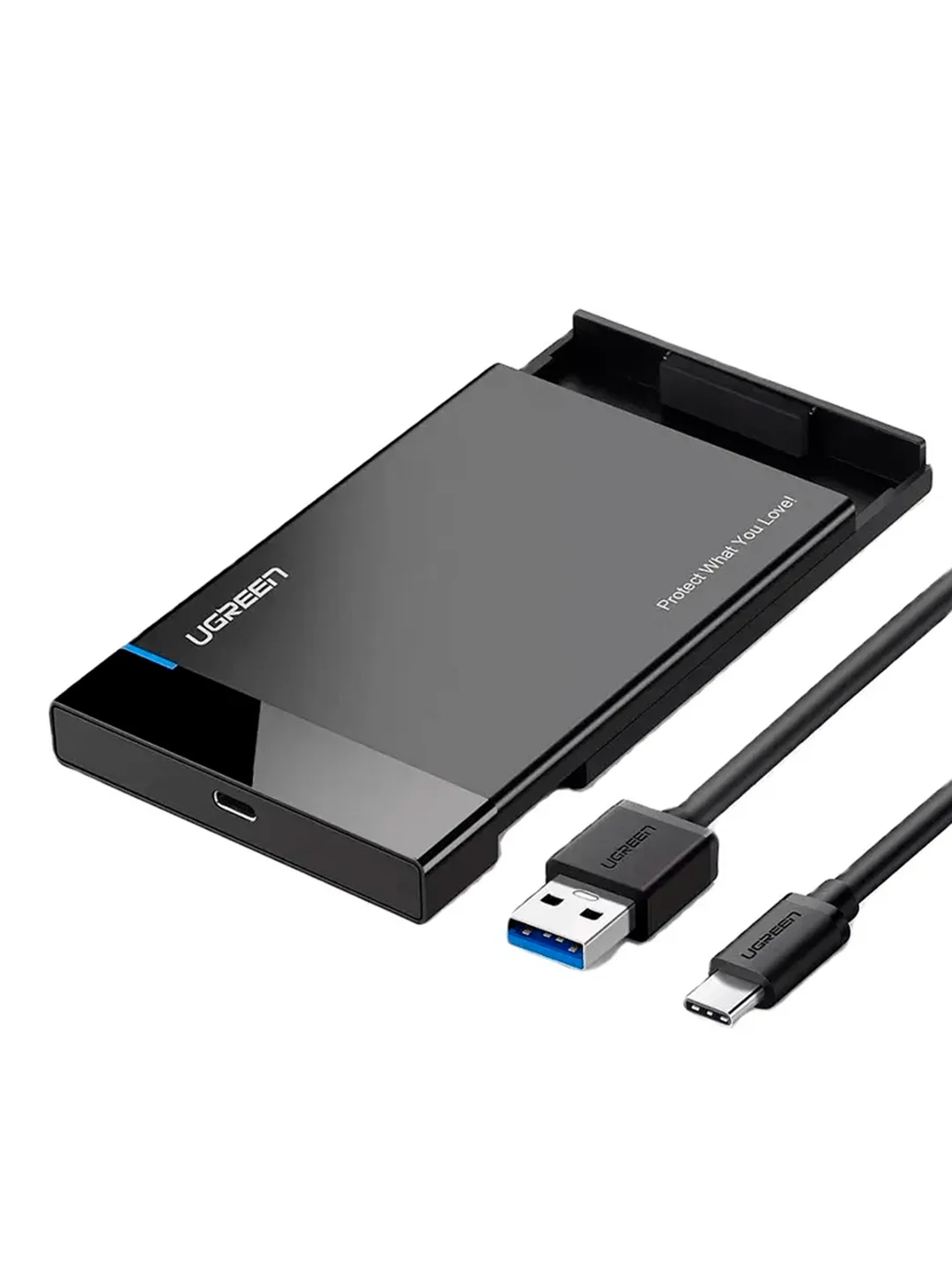Черный внешний корпус для жесткого диска UGREEN US221USB-C 31 To 25'' SATA