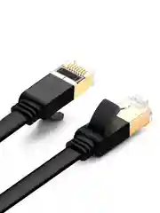 Черный кабель UGREEN NW106 (11264) Cat 7 U/FTP Lan Cable Flat Design. Длина: 8м. Цвет: черный