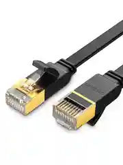Черный кабель UGREEN NW106 (11264) Cat 7 U/FTP Lan Cable Flat Design. Длина: 8м. Цвет: черный