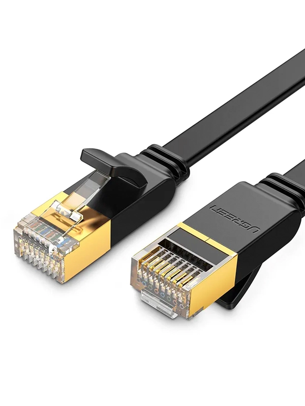 Кабель UGREEN NW106 (11264) Cat 7 U/FTP Lan Cable Flat Design. Длина: 8м. Цвет: черный