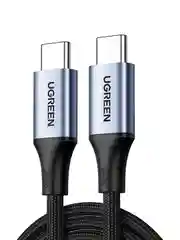 Черный кабель UGREEN US535 (90440) USB-C to USB-C 240WPD Fast Charging Cable в оплетке.