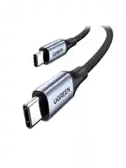 Черный кабель UGREEN US535 (90440) USB-C to USB-C 240WPD Fast Charging Cable в оплетке.