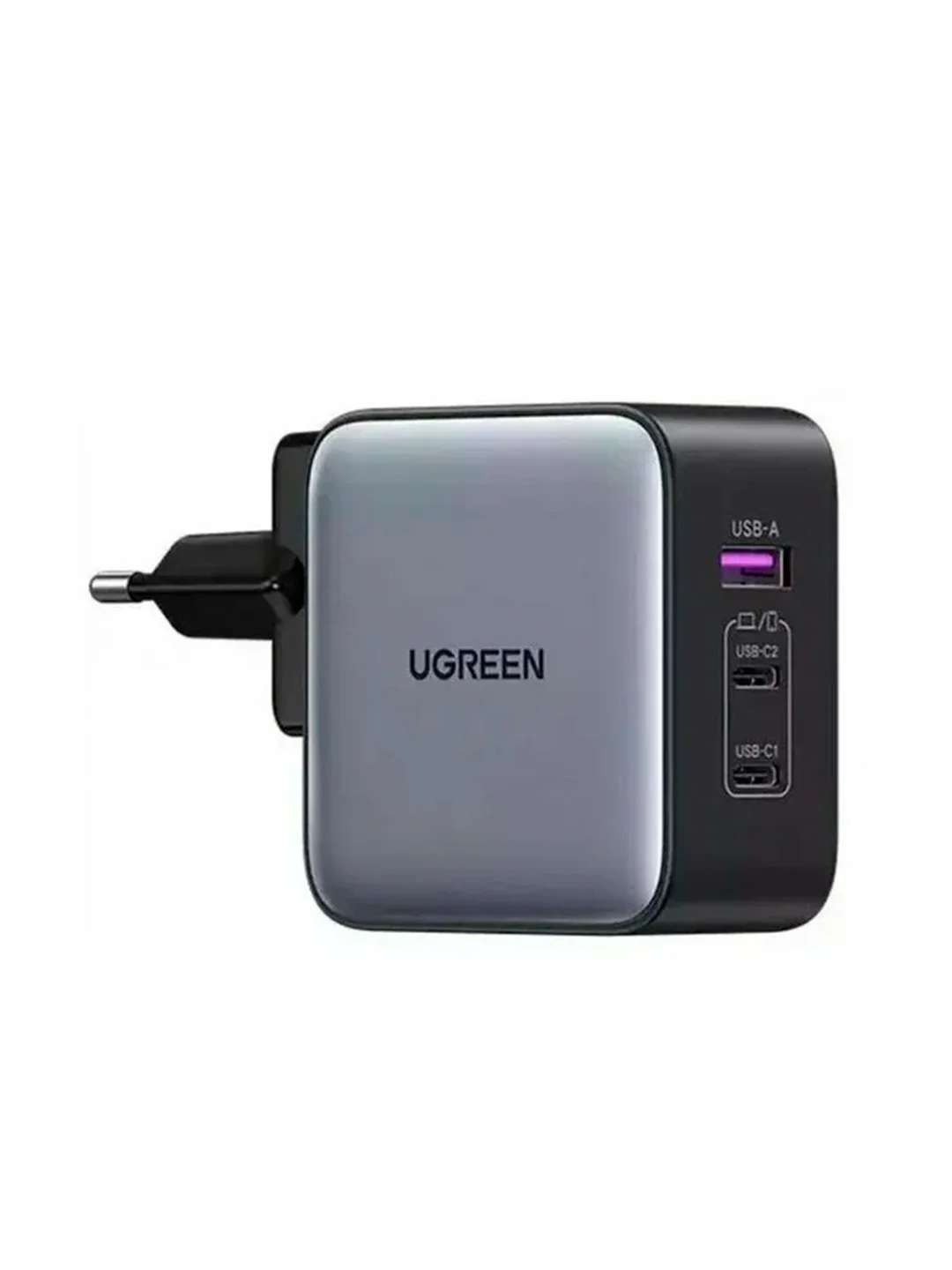 Серый зарядное устройство для путешествий UGREEN CD296 (90409) Nexode 65W USB-A+2*USB-C GaN
