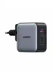Серый зарядное устройство для путешествий UGREEN CD296 (90409) Nexode 65W USB-A+2*USB-C GaN