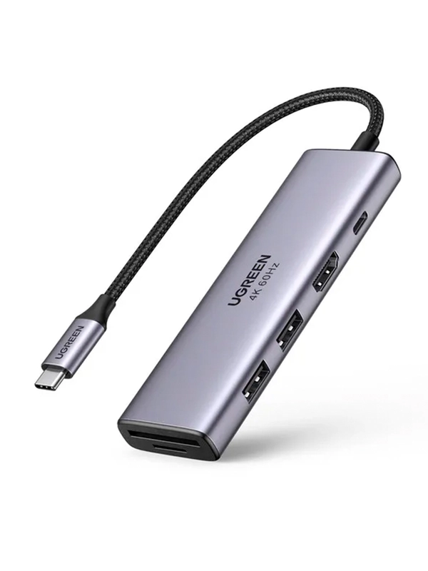Адаптер UGREEN CM511 (60384) USB-C Multifunction Adapter with PD Charging.