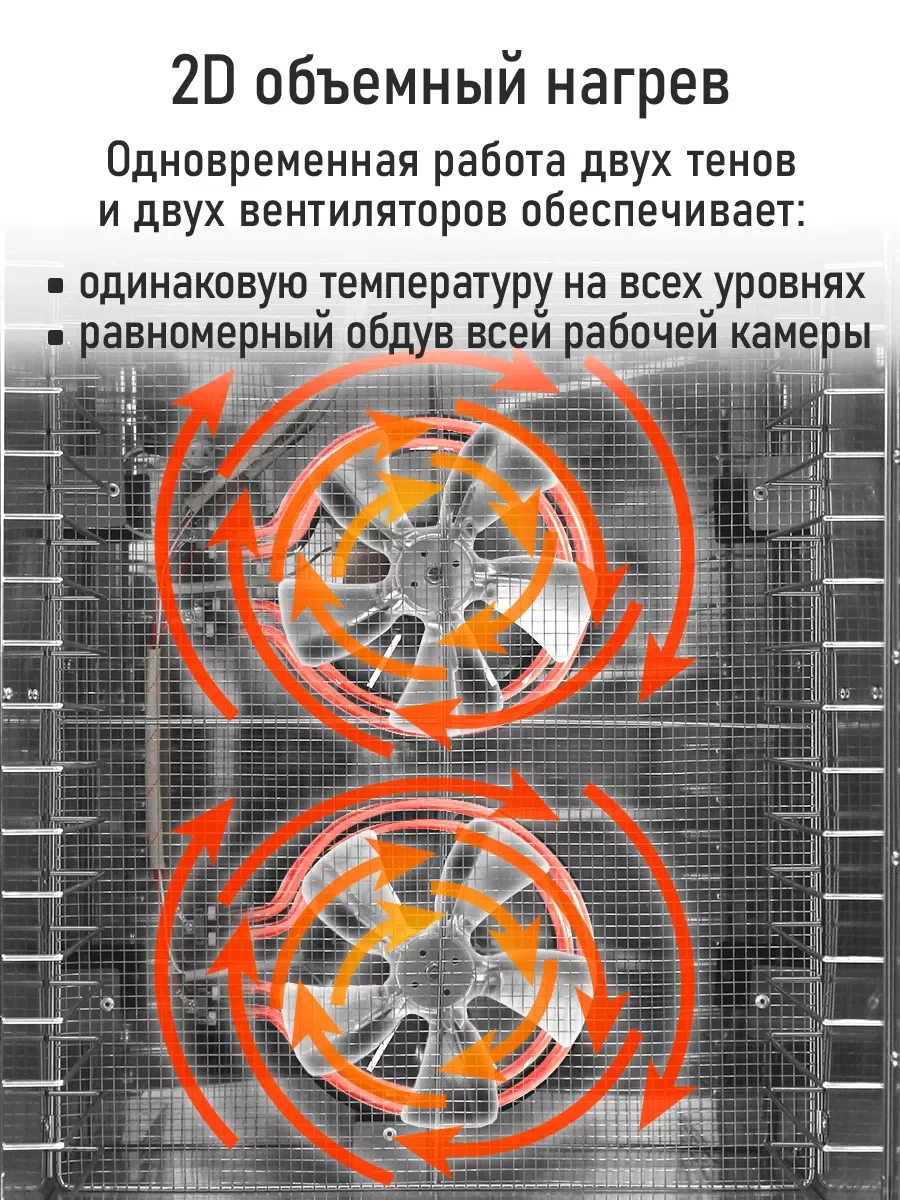 Черный сушилка для овощей и фруктов CHEF PRO CF-FD801A с горизонтальным обдувом,16поддонов,черный