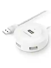 Белый хаб UGREEN CR106 (20270) USB 2.0 Hub 4 Ports. Длина: 1м. Цвет: белый