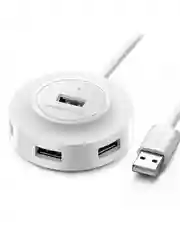 Белый хаб UGREEN CR106 (20270) USB 2.0 Hub 4 Ports. Длина: 1м. Цвет: белый