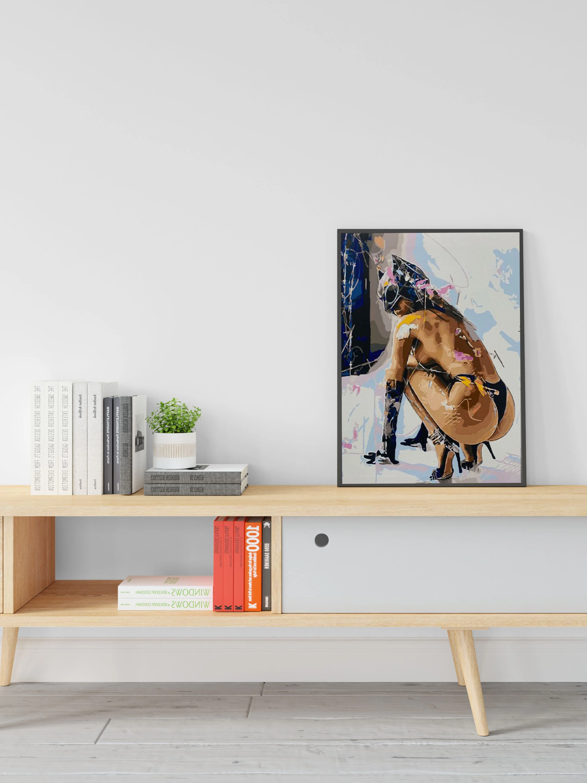 Картина по номерам "Женщина в маске кошки", на холсте, с подрамником, 40*50