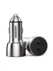 Серый автомобильное зарядное устройство UGREEN CD213 (70594) USB-C PD+USB-C PD 50W