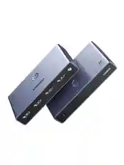 Черный переключатель UGREEN CM624 (15604) HDMI 2.1 Switcher 3-в-1 с кабелем USB-A - DC 1,5 м.