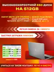Ноутбук для работы учебы игр Like Smart Pro Intel N95 16/512GB IPS15.6, русская клавиатура