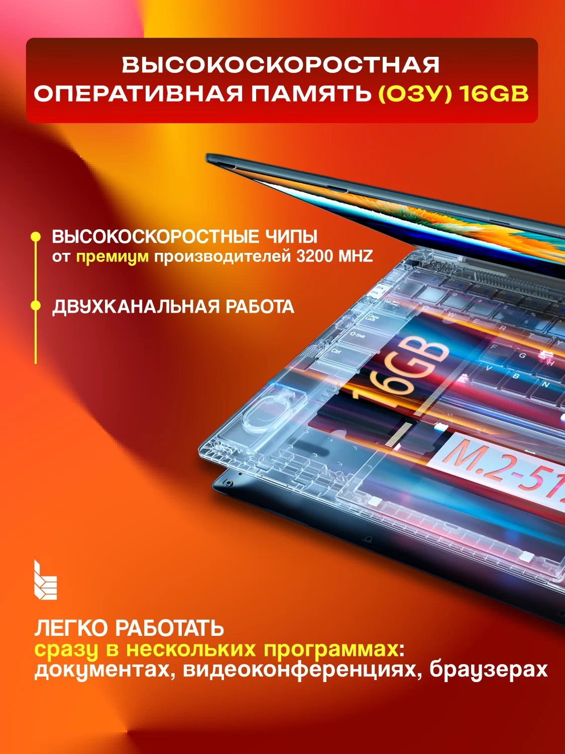 Ноутбук для работы учебы игр Like Smart Pro Intel N95 16/512GB IPS15.6, русская клавиатура