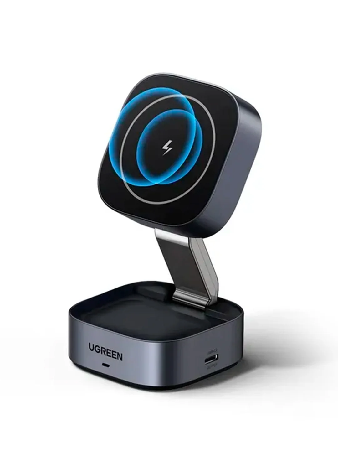 Черный зарядное устройство магнитное беспроводное 2-в-1 UGREEN W526 для Iphone&AirPods 7,5W