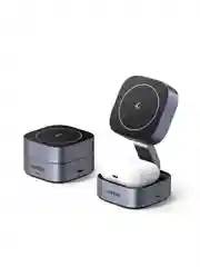 Черный зарядное устройство магнитное беспроводное 2-в-1 UGREEN W526 для Iphone&AirPods 7,5W