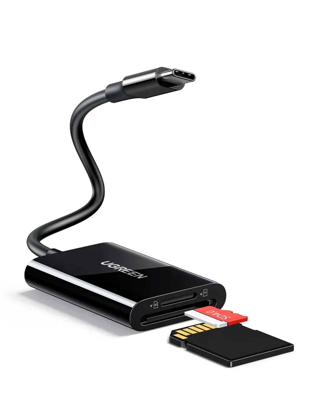 Черный кардридер многофункциональный UGREEN CM265 (35622) USB-C 31 to TF/SD 30