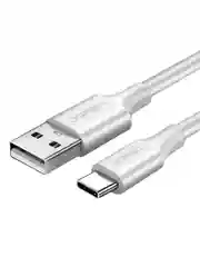 Белый кабель UGREEN US287 (60122) USB-A 2.0 to USB-C Cable Nickel Plating. Длина: 1,5м.