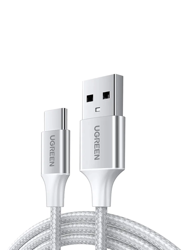 Кабель UGREEN US288 USB-A 20 to USB-C Cable Nickel Plating Aluminum Braid Длина: 0,25 м