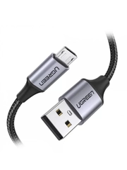 Кабель UGREEN US290 (60403) USB 2.0 A to Micro USB Cable Nickel Plating Alu Braid. /черный